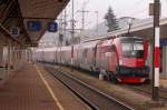 Mit Abfahrt der Railjet-Garnitur  Spirit of Austria  aus Amstetten in Niedersterreich soll diese kleine  RJ -Serie ihr Ende finden.