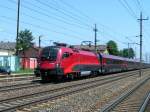 1116 218 RAILJET ist als RJ60 bei Marchtrenk unterwegs; 090525