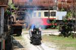 Am Gelände des Eisenbahnmuseums Ljubljana gab es am vergangenem Wochenende viel zu entdecken. Auch diese Gartenbahn mit vielen Dampflokomotiven die durch das viele Alte Eisen dampfte. 15.08.2015