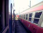 Personenwagen zwischen Wien Sdbahnhof und Simmering Ostbahn  Foto aus einer S80  21.04.2003