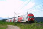 DoSto Steuerwagen 80-33 003-9   In der Zeit vom 8.-14.Juli 2007 fand in Vorarlberg die Gymastrade statt.