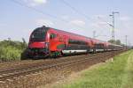 8090 709 fhrt bei der Fahrt des RJ 66 von Budapest nach Mnchen bis Wien.