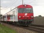 9.7.2005, Regionalzug 8073 054-3 nach Kirchdorf an der Krems von Linz Hbf, Streckenteil Ansfelden-Nettingsdorf, Minolta Dimage Z3