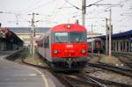 Alltagsbetrieb am Wiener Sdbahnhof, REX2717 nach Fehring wird am Bahnsteig 18 bereitgestellt, 23.04.2009.