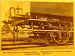 Zur Milderung von Zugsentgleisungen; Eisenbahnwagen mit der Gerickeschen Schutzvorrichtung; abgebildet im Rieder-Sonntagsblatt, Ausgabe Nr.18 vom Jan.1907; Bildaufnahme:241217