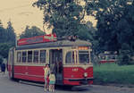 Wien Wiener Stadtwerke-Verkehrsbetriebe (WVB) SL 41 (D1 4307 (Gräf&Stift 1960)) XVIII Währing, Pötzleinsdorf (Endstation) im August 1972.