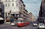 Wien Wiener Stadtwerke-Verkehrsbetriebe (WVB) SL 46 (C1 141 (SGP 1957)) VII, Neubau / VIII, Josefstadt, Lerchenfelder Straße / Blindengasse am 16. Juli 1974. - Scan eines Diapositivs. Film: AGFA CT 18. Kamera: Minolta SRT-101.