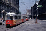 Wien WVB SL 71 (C1 112 (SGP 1955)) III, Landstraße, Rennweg / Landstraßer Hauptstraße im Juli 1975. - Scan eines Diapositivs. Kamera: Minolta SRT-101.