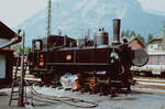 Zillertalbahn 1983: Dampflok 3 vor dem Lokschuppen