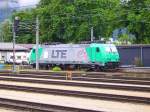 Die LTE 185 577 stand heute im Bludenzer Gterbahnhof abgestellt.
