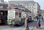 Graz GVB SL 5 (Tw 227) Jakominiplatz am 17. Oktober 1978. - Scan eines Farbnegativs. Film: Kodak Safety Film 5075. Kamera: Minolta SRT-101.