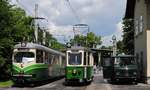 Im Rahmen der Saisoneröffnung konnten vor der Museumshalle in Mariatrost ein historischer Polizeibus sowie die Tw.206 und 267 festgehalten werden. (02.06.2019)