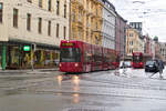 Innsbruck: Wegen Gleisbauarbeiten in der Innenstadt wird die Linie 3 als kombinierte Linie 3/1 geführt.