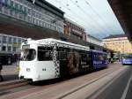 Straenbahnwagen N 40 bei der Abfahrt am Hauptbahnhof von Innsbruck am 08.03.08.