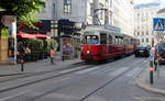 Wien Wiener Linien SL 5 (E1 4515 + c4 1315) VIII, Josefstadt, Florianigasse am 11. Mai 2017.