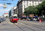 Wien Wiener Linien SL 5 (E1 4539 + c4 1360) IX, Alsergrund, Alserbachstraße / Julius-Tandler-Platz / Franz-Josefs-Bahnhof am 30. Juni 2017.