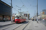 Wien Wiener Linien SL O (E1 4527) Wiedner Gürtel / Südbahnhof (Hst. Südbahnhof) am 3. Mai 2009. - Scan von einem Farbnegativ. Film: Fuji S-200. Kamera: Leica C2.