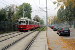 Wien Wiener Linien SL 26 (E1 4855 + c4 1351) XXII, Donaustadt, Hirschstetten, Oberfeldgasse am 18.