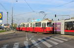 Wien Wiener Linien SL 31 (E2 4072 + c5 1472) XXI, Floridsdorf, Großjedlersdorf, Brünner Straße / Gerasdorfer Straße am 18. Oktober 2017.