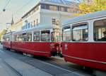 Wien Wiener Linien SL 49 (E1 4538 + c4 1373) XIV, Penzing, Hütteldorf, Linzer Straße / Satzberggasse am 16. Oktober 2017.