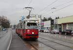 Wien Wiener Linien SL 26 (E1 4827 + c4 132x) XXI, Floridsdorf, Strebersdorf, Rußbergstraße am 16.