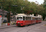 Wien Wiener Linien SL 6 (E1 4509 + c3 1252) Neubaugürtel / Westbahnhof am 20. Oktober 2010. - Scan eines Farbnegativs. Film: Fuji S-200. Kamera: Leica C2.