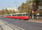 Wien Wiener Linien SL 2 (c5 1424 (Bombardier-Rotax 1978) + E2 4024 (SGP 1979)) I, Innere Stadt, Dr.-Karl-Renner-Ring (Hst.