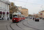 Wien Wiener Linien SL 49 (E1 4558 + c4 1351 (Beide: Bombardier-Rotax 1976)) VII, Neubau, Burggasse / Breite Gasse am 15.