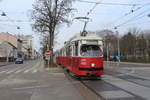 Wien Wiener Linien SL 25 (E1 4862 (SGP 1976)) XXII, Donaustadt, Stadlau, Erzherzog-Karl-Straße / Polgarstraße am 13. Feber / Februar 2019.