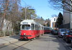 Wien Wiener Linien SL 49 (E1 4515 (Lohnerwerke 1972) + c4 1335 (Bombardier-Rotax, vormals Lohnerwerke, 1975)) XIV, Penzing, Hütteldorf, Bujattigasse (Endstation Hütteldorf, Bujattigasse