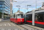 Wien Wiener Linien SL 18 (E2 4324 (Bombardier-Rotax 1990)) Quartier Belvedere / Wiedner Gürtel / Arsenalstraße / Landstraßer Gürtel / Prinz-Eugen-Straße am 10. Mai 2019.