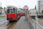 Wien Wiener Linien SL 25 (c4 1317 + E1 4730) XXII, Donaustadt, Kagran, Erzherzog-Karl-Straße / Wagramer Straße (Hst. Kagraner Brücke) am 9. Mai 2019.