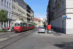 Wien Wiener Linien SL 49 (E1 4515 + c4 1351) VII, Westbahnstraße / Urban-Loritz-Platz am 10. Mai 2019.