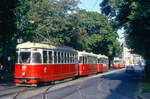 Wien 517 + 1756 + 1721, Flurschützstraße, 14.09.1987.
