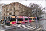 Wien Ringstrasse nächst dem Parlament am 10.Dezember 2023.