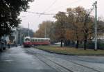 Wien WVB SL 60: Der E1 4531 nhert sich der Endhaltestelle in Rodaun am 2.