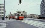 Wien WVB SL E2 (L 545 + l 1760 + l 176x) Hintere Zollamtsstrasse / Marxergasse im Oktober 1979.