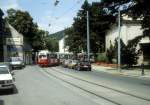 Wien WVB SL 43 (E1 4847) Dornbach, Dornbacher Strasse im Juli 1992.