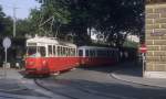 Wien WVB SL 46 (C1 131 + c1 1831) Dr.-Karl-Renner-Ring / Schmerlingplatz im Juli 1992.