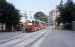 Wien WVB SL 49 (E1 4504) Neubaugrtel / Urban-Loritz-Platz im Juli 1992.