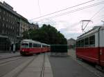 Wien Wiener Linien SL 2 (E1 4774) Franz-Josefs-Kai / Schwedenplatz am 6. August 2010.