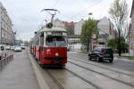 Wien WL SL 5 (E1 4814 + c4 1314) Nordbahnstrasse am 2. Mai 2015.