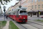 Wien WL SL 6 (E1 4510 + c3 1211) Gellertplatz am 30. April 2015.