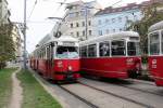 Wien Wiener Linien SL 6 (E1 4507 / E1 4513 + c3 1222) Gellertplatz am 30. April 2015.