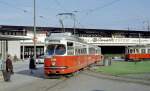 Wien WVB SL 16 (E1 4699 + c2/3 - der Tw gehörte zur E1-Serie 4631 - 4868, die in den Jahren 1966 bis 1976 von der Firma SGP gebaut wurde) Praterstern am 29.