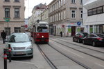 Wien Wiener Linien SL 49 (E1 4536) Neubau, Westbahnstraße / Bandgasse am 16. Februar 2016.