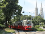 Wien Wiener Linien SL 43 (E1 4865 + c4 1354) Innere Stadt (I, 1. Bezirk), Universitätsstraße / Schottentor am 26. Juli 2016.