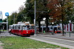 Wien Wiener Linien SL 31 (E2 4066 + c5 1466) I, Innere Stadt, Franz-Josefs-Kai / U-Bahnstation Schottenring. Auf dem Bild befinden sich außerdem die folgenden Straßenbahnen: c5 1462 auf der SL 31 samt B 650 und B1 778 auf der SL 1. Datum: 25. Juli 2016.