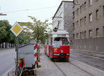 Wien WVB SL 44 (E1 4523) XVII, Hernals, Hernalser Hauptstraße / Güpferlingstraße (Endstation Dornbach) im Juli 1982. - Scan von einem Farbnegativ. Film: Kodak Safety Film 5035. Kamera: Minolta SRT-101.