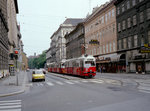 Wien WVB SL 37 (E1 4634) IX, Alsergrund, Währinger Straße / Schwarzspanierstraße im Juli 1982.